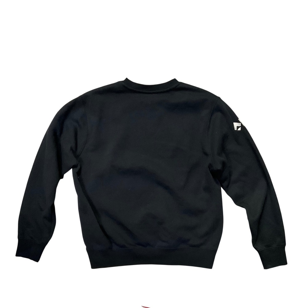 Nike Mens Crewneck Sweatshirt Black White Swoosh R1 Sleeve Logo Size Medium - Picture 5 of 6